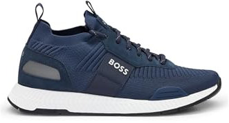 BOSS Men Titanium_Runn_knst_N Sneaker Blue 43 EU