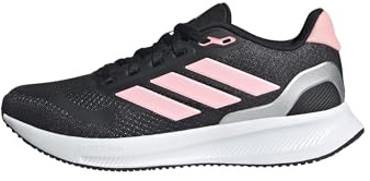 adidas Unisex - Bambini e Ragazzi RUNFALCON 5 Shoes Junior, Core Black/Pink/Silver Metallic, 38 EU