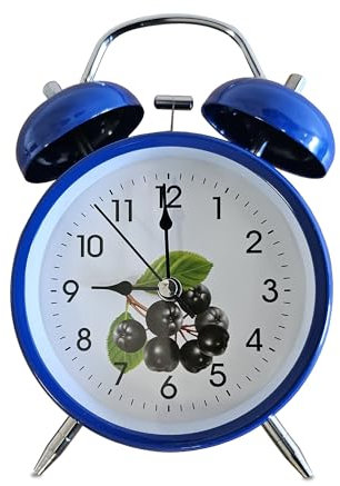 LEDSone Sveglia da 16 x 11 cm, a doppia campana, da comodino o gallina, a batteria, design piccolo e contemporaneo, luce notturna, perfetta per camera da letto, scrivania o comodino decorazione (stile