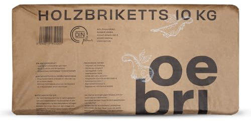 PALIGO Holzbriketts Ruf Premium 10kg x 2 Gebinde 20kg 1 Paket Weichholzbriketts Kaminbriketts Ofenbriketts Brennholz Brikett Gluthalter Briketts Oebri