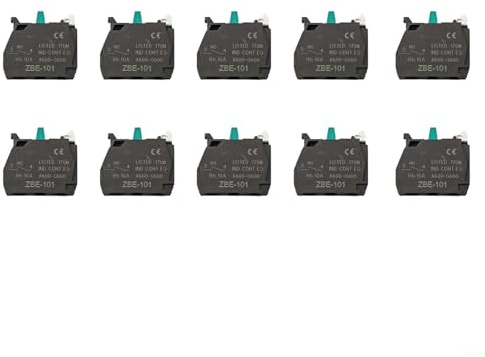 HpLi ZBE-101/ZBE-102 Lot de 10 blocs de contact simples - Borne de raccordement électrique pour l'intérieur et l'extérieur (ZBE-101)