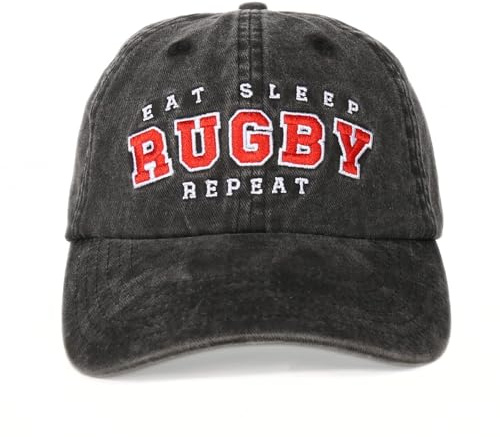 INNObeta Rugby Gifts, Adjustable Embroidered Hat Grey