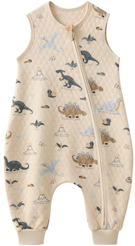 Yoofoss Gigoteuse à Pieds Bébé 100% Coton 1.0 TOG Sac de Couchage Toute l'année Gigoteuse Turbulette et Fermeture éclair Emmaillotage 80 cm pour Bébé Garçons Filles 18-24 Mois