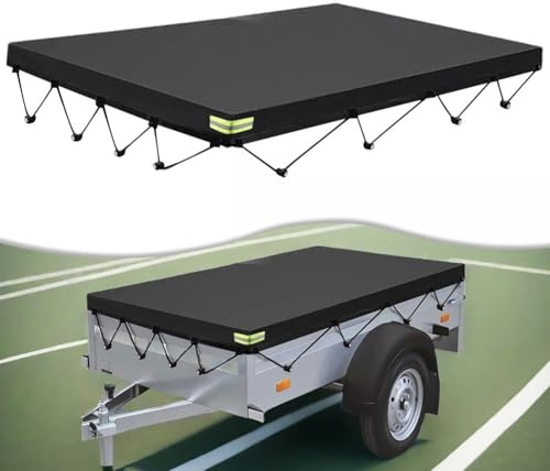 Opatiny Lona Oxford 420D impermeable y resistente al viento para remolque con tiras reflectantes y carga de costura reforzada para protección