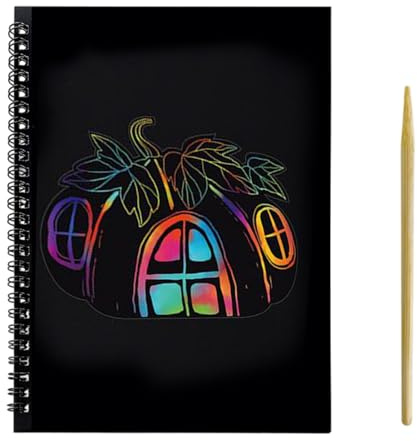 Mimoqk Libro da colorare con, fogli neri da grattare, per bambini, ragazzi, studenti, aule, casa, viaggi, aereo, asilo, sala giochi, feste, compleanni, Natale