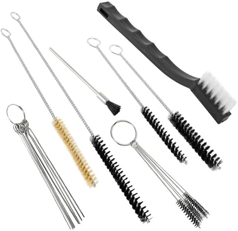 Kit de Nettoyage pour Pistolet à Peinture 21 Pièces, Kit de Nettoyage Pistolet Pulvérisateur HVLP, Brosses Nylon, Brosses Spirales et Aiguilles Buses, pour Aérographe, Machine Tatouer, Pulvérisateur