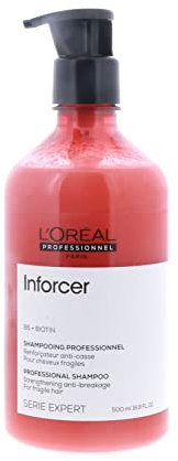 L'Oréal Professionnel Paris Serie Expert Inforcer Shampoo, Anti-Haarbruch Shampoo, kräftigendes Haarshampoo mit Biotin, stärkt die Haarfasern, Haarpflege für strapaziertes und sprödes Haar, 500 ml
