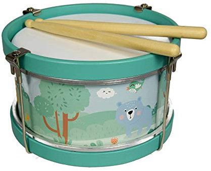 AdamToys Trommel Waldtiere 2-seitig Kindertrommel Spielzeugtrommel Musikspielzeug Kinder Musikinstrument Musik