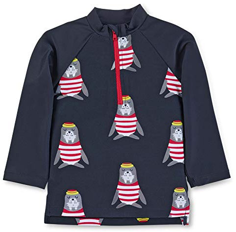 Sterntaler Baby - Jungen Langarm-schwimmshirt Robbe Rash-Guard-Shirt, Marine, 12-24M ( 86/92 cm )