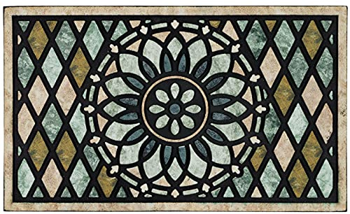 CHICHIC Welcome Door Mat 24 x 36 Inch Front Doormat Outdoors for Home Entrance Outdoors Mat for Outside Entry Way Doormat Entry Rugs, Heavy Duty Non Slip Rubber Back Low Profile, Flower