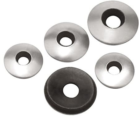 TNDYIG 304 Edelstahlstück wasserdichte Gummidichtung Flansch Dichtung Verbund-Abstandshalter Unterlegscheiben Bohrschrauben (Größe: M5,5 x 16, Farbe: 100 Stück)