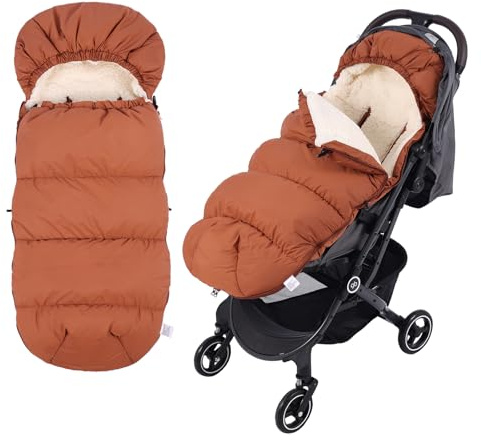 KERHAND Waterproof & Thick Universal Baby Stroller Blanket Stroller Sleeping Bag & Stroller Footmuff & Pram Bunting & Stroller Cover for Winter (0-3 Years)