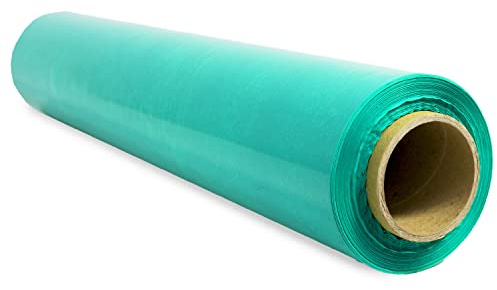 Film para Embalar, Film Verde, Papel Film, Rollo de Plastico Protector Muebles, Cajas Mudanza, Plastico Cubretodo 50cm x 300m estirables - SIDI (1 und, Verde)