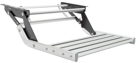 Haitiahote Manuell montering, stegsteg, 54 x 45,5 x 15 cm manuell instegssteg aluminium trappsteg resebil sparkar camping instegssteg, husbils trappsteg för husbilar, resesläpvagnar