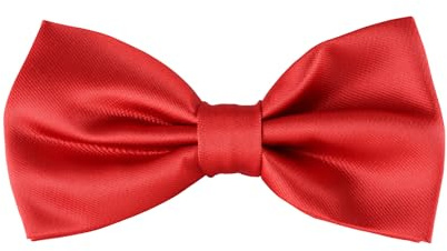 BrightPocket Men's Classic Solid Satin Color Pre-Tied Bow Tie - Perfect for Suits, Parties, Business, Work, Funerals, Formal Events