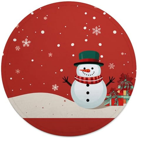 Rundes Strandtuch, Schneemann, Partykarte, bedruckte Reisedecke, personalisierte Decke, Yoga-Decke, Mikrofaser, Strandtuch, dicke Tischdecke, Unisex