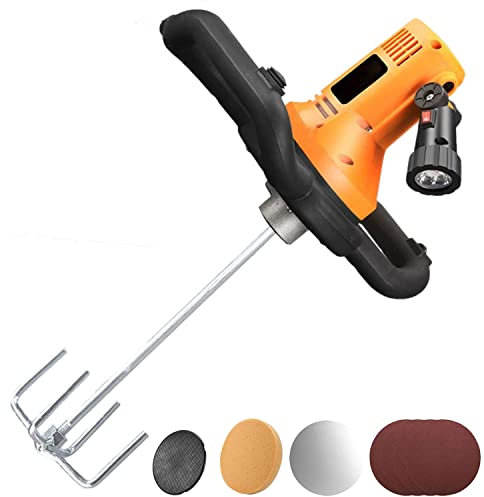 Handhållen gipsslipmaskin 1680W elektrisk slipmaskin för gipsskivor 6 variabel hastighet 280-2800min Elektrisk gipsslipmaskin med LED-ljus,110V