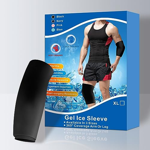 Bolsa de Hielo para Lesiones - Compresa Frio Calor Reutilizable Cobertura 360° para Alivio del Dolor, Hinchazón y Lesiones - Recuperación Post-Entrenamiento, Deporte y Uso Diario (Rodilla - Codo L)