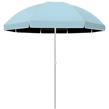 Ombrellone da Tavolo da Esterno da 8,5 Piedi, ombrellone da Mercato Boho con 4 regolazioni di Altezza, Resistente ai Raggi UV e Impermeabile per Patio, Giardino, Spiaggia, Ponte (Blu)