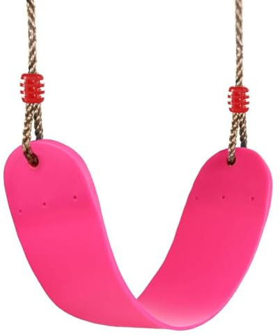 Ausbond Children's Swing Soft Board Adjustable Length Swing Seat Maximum Load 150 kg for Garden Park Playground Nursery (Pink)
