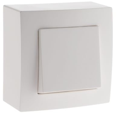 Zenitech - Interruttore Completo Va e Viene 10A in Sopraelevazione - Gamma Presto Pronto da Installare - Assemblaggio Completo con Cablaggio Semplificato - Design Moderno ed Elegante - Bianco