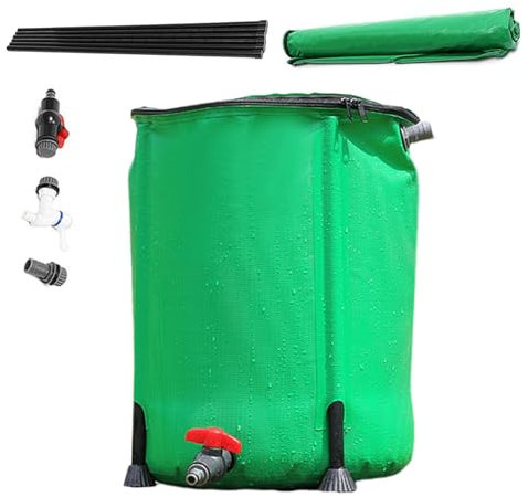 Barile di pioggia - Raccolta 'acqua piovana pieghevole, barile di raccolta 'acqua in PVC | Barile di raccolta 'acqua piovana con contenitore di stoccaggio con tassello, barile di raccolta