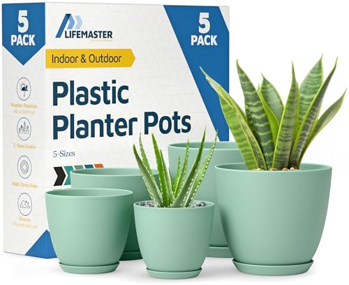 Lifemaster Plant Pot, Mint, Pack of of