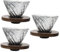 Angoily 3 Piezas embudo maquina de cafe cuello de cisne cesta verter descafeinado cafetera portátil cafeteras portatiles casa colador de café filtro de cafetera reutilizable Vidrio Black