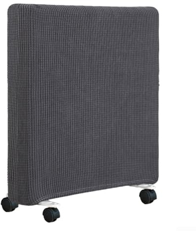 Elastic Fabric Radiator Heater Dust Cover, Protective Polyester Material Keeps Dust Off, Snug Fit with Built in Elastic Cord for Different Heater Sizes (Dark Gray M)