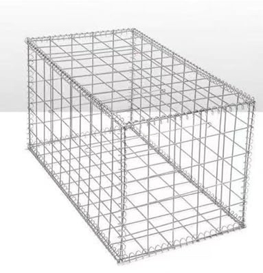 Gabion,Galvanized Steel Gabion Basket Modular Gabion Cages Stone Planter Cages for Garden Projects Quick and Easy Construction Silver(30x50x100cm)