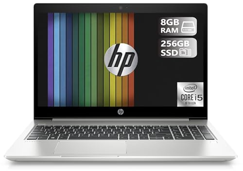 HP ProBook 450 G6 Ordinateur Portable Professionnel, 15,6 Pouces FHD (1920 x 1080), Intel Core i5-8265U, 8 Go de RAM, SSD de 256 Go, Clavier Japonais QWERTY, Windows 11 Pro (reconditionné)