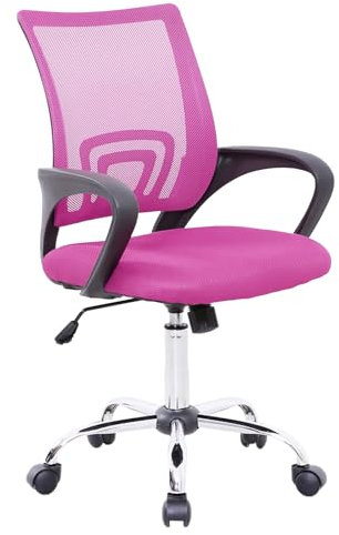 SVITA Cydney Kinder Schreibtischstuhl Bürostuhl Netzbezug Drehstuhl Stuhl Schreibtisch (Pink)