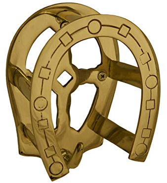 Tack Room Studio Brass Horseshoe Bridle Bracket, Bridle Hook, Bridle Rack (Brass)