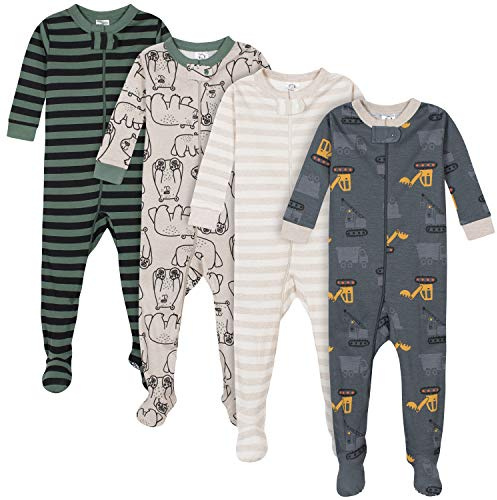 Gerber bebisar - pojkar 4-pack Footed Pajamas Bebisar och småbarn – pyjamas