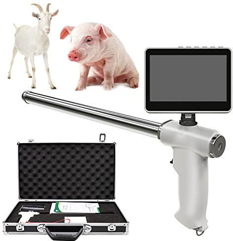 Pistolet D'insémination Artificielle Pour Porcs Et Moutons, Kit D'élevage Vétérinaire, Endoscope Visuel Sperm AI Gun Dispositif Artificiel Déférent Avec Chauffage À Température Constante Et Écran Rota