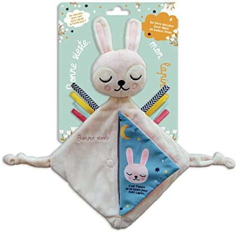 Livre tissu doudou - bonne sieste, mon lapin