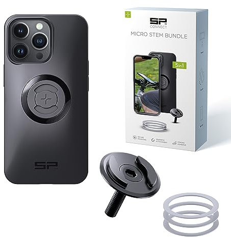 SP CONNECT Micro Stem Bundle | SPC+ | für iPhone 13 Pro Handy Halterung für den fahrradlenker | Smartphone Halterung Fahrrad | handyhalter