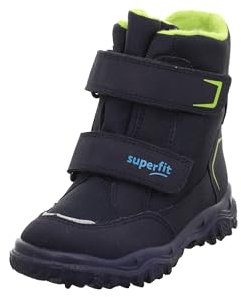Superfit Jungen HUSKY warm gefütterte Sympatex Schneestiefel, BLAU/HELLGRÜN 8000, 34 EU