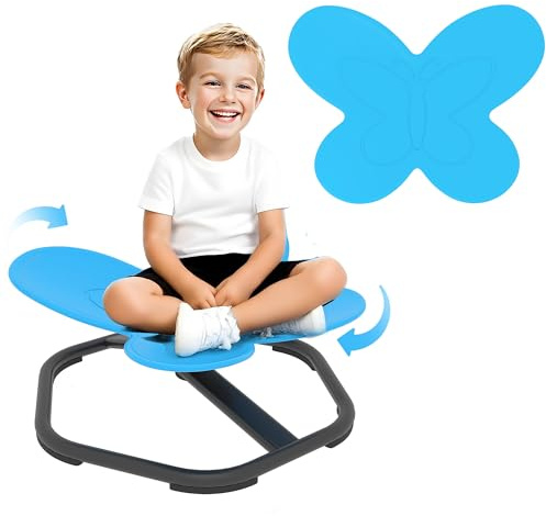 AIYAPLAY Karrousel Chaise pivotante pour enfant pour autisme - Jouet pour l'entraînement - Coordination physique et équilibre - Chaise d'équilibre pour filles et garçons - Bleu