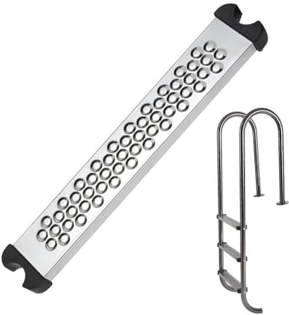 Échelle de piscine avec accès à la piscine – Marches de rechange en acier inoxydable, marches de sécurité antidérapantes pour piscine creusée | Pièces d'échelle d'extérieur longue durée, marches de