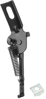 QUARKZMAN Cavalletto Posteriore per Bicicletta con Ruota da 12 Cavalletto Laterale Singolo con Vite E Rondella Supporto per Biciclette Montaggio Posteriore Colore Nero