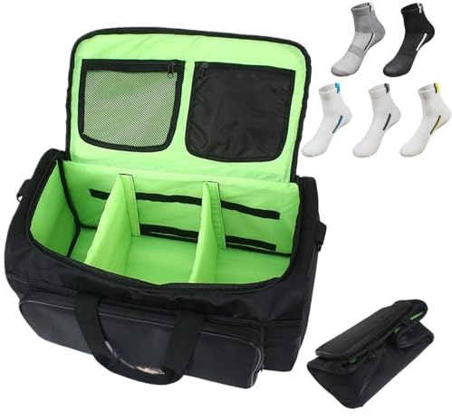 Borsa multifunzionale per scarpe da ginnastica, borsa da viaggio, borsa sportiva da fitness, borsone sportivo con tracolla per palestra, viaggi, fitness, bagagli e sport, Lettere nere., taglia unica