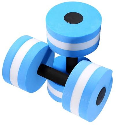 FAUOSWUK Eva Foam Vatten Aerobics Hantlar För Simbassäng Fitness | Lätt Flytande Design, 2-delat Set, Rostig Motstånd, 10,6 X 5,9 Tum, Gym och Vattenträning
