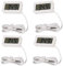 AOICRIE Digitales LCD-Thermometer, Fahrenheitstemperatur, digitales LCD-Kühlschrank-Thermometer, 1 m Kabel mit Sonde, für Kühlschrank, Gefrierschrank, Aquarium, Weiß, 4 Stück