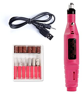 Limas eléctricas para uñas Juego de brocas eléctricas para uñas Fresadora para manicura Nail Art Lima de lijado Removedor de gel Molino Cortador Aparato de pedicura para uñas naturales, esma