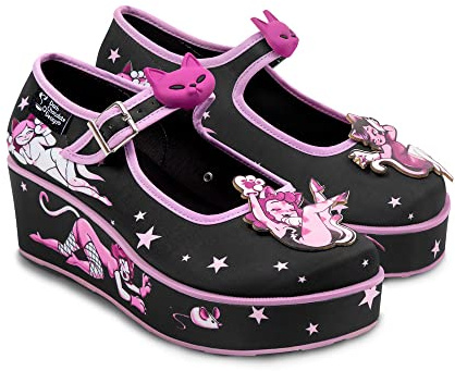 Hot Chocolate Design Chocolaticas Lady Meow Women's Mary Jane Platform Multicoloured HCD 36