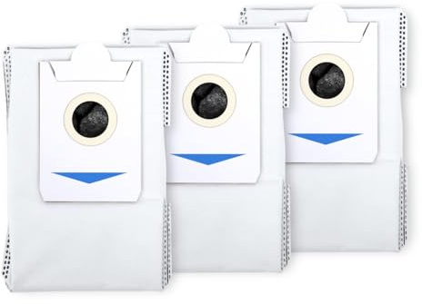 ECOVACS 3 sacchetti per aspirapolvere e mob combo DEEBOT X2 OMNI/X2 OMNI COMBO/X2 OMNI COMPLETE/T30S/T30S Combo Robot Aspirapolvere e Mob Combo, Bianco