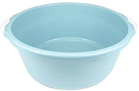 1Pcs Household Wash Basin Foot Basin Tub Vegetable Fruit Dish Tub Multipurpose Washtub for Face Cleansing, Home Kitchen （Large Blue）