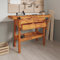 NITCA Banco da Lavoro con Cassetti e Morse, Tavolo da Lavoro in Legno Massello di Acacia, Banco da Lavoro per Garage, Officina e Capannone, 124x52x83cm