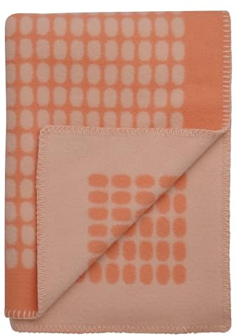 RØROS TWEED - Palette - Wolldecke aus norwegischer Lammwolle - Design von Skogstad & Wærnes (6254 Coral, 135 x 200 cm)